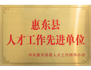 2022年 惠东县人才工作先进单位